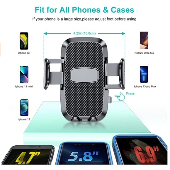 Universal Cell Phone Holder Mount for Car Dashboard Windshield Air Vent NWT - Picture 4 of 6